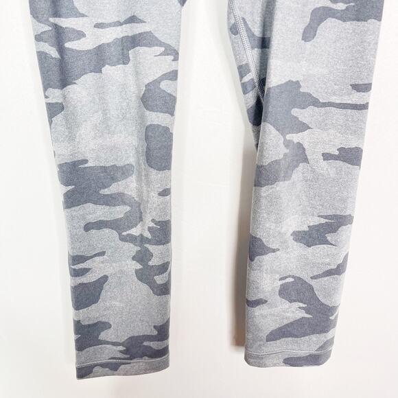 Athleta Girl Large 12 Gray Camo Printed Chit Chat Capri Leggings Workout Active - Picture 4 of 11